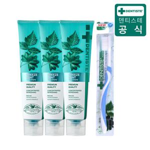 덴티스테 뉴브리즈민트 4종 180g×3개+칫솔×1개