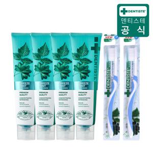 덴티스테 뉴브리즈민트 6종 180g×4개+칫솔×2개