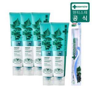 덴티스테 뉴브리즈민트 6종 180g×5개+칫솔×1개