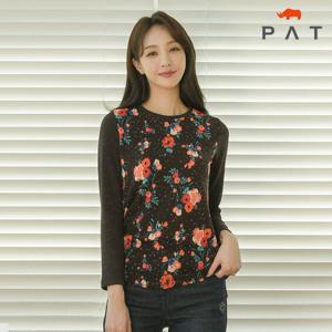 [PAT 여성] 앞판 프린트 라운드넥 티셔츠_1G85380