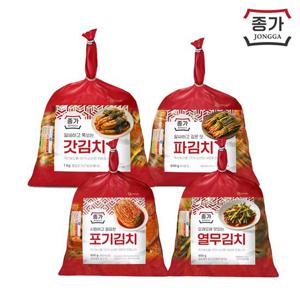 종가 종가집 포기김치900g+ 열무김치900g+파김치900g+갓김치1kg