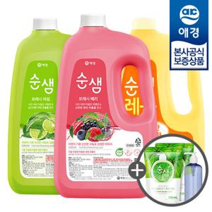 [애경]순샘 프레시 주방세제 3L x4개 +세제 x2개+디스펜서 증정