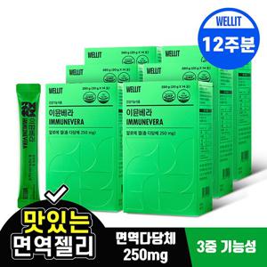 웰릿 이뮨베라 면역 알로에젤리 총다당체 250mg 84포 (3개월분)