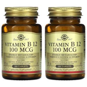 미국직구 Solgar 솔가 비타민B12 Vitamin B12 100mcg 100정 2팩