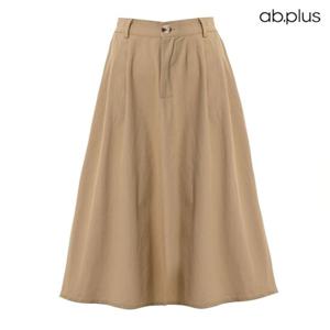 [ab.plus] 원버튼 백밴딩 A라인 스커트 (LSY5MS32A)