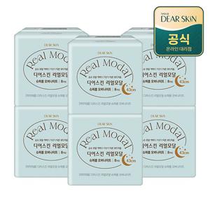 디어스킨 리얼모달 슈퍼롱 오버나이트 8P x 6팩
