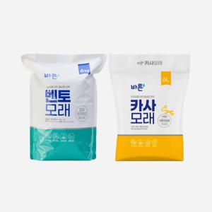 [2개세트] 바른벤토모래 6kg + 바른카사모래 라이트 6L (가는입