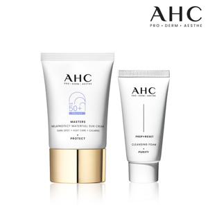 AHC 마스터즈 멜라프로텍트 워터풀 선크림 40ml+폼클렌징 30ml