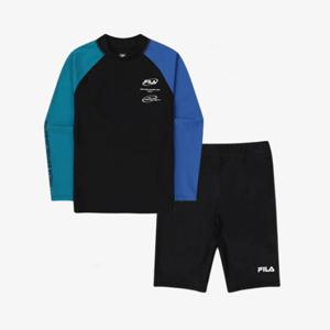 휠라키즈(FILA KIDS) (FK2RTG2A03X FK2RPG2A02X) 아동 아쿠아 라글란 래쉬가드 상하 수영복 세트