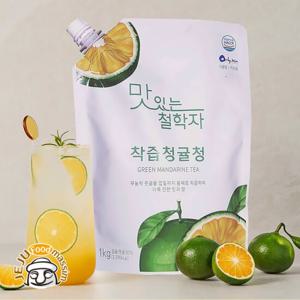 맛있는 철학자 청귤청 1kg x 3팩 (제주 무농약 풋귤 50%)