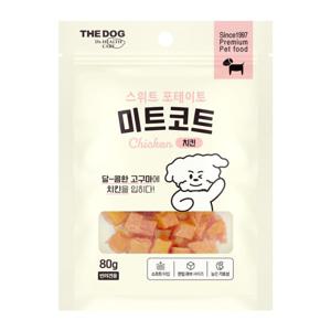 더독 강아지 육포 간식 고기 속 고구마 미트코트 치킨 80g