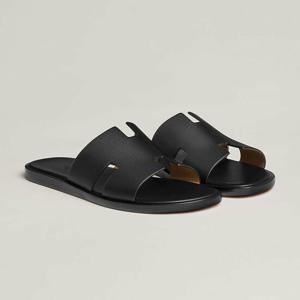 Hermes Black calf skin men San