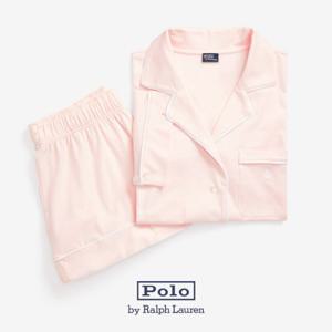 [POLO] 폴로 여성 반팔 파자마 상하의 세트 라이트핑크 4P8001