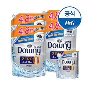 다우니 세탁세제 액체형 추가 헹굼 제로 리필 1.4Lx4 + 200ML