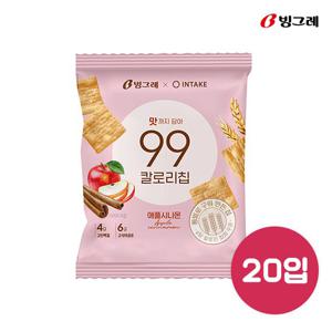 빙그레 인테이크 99칼로리칩 애플시나몬 20개입