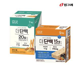 빙그레 더단백 파우치 곡물 7개입+크런치바 마일드바 쿠키 9개입