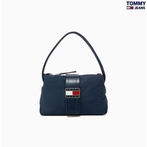 타미진 여성 TOMMY 스틸 로고 심플 숄더백