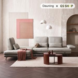 [12/18 20시 라이브 상품권 5만][다우닝] 플라나 4인 오픈코너 스윙 전체 천연가죽 소파