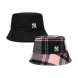 [택가/59000] MLB 공용 리버시블 체크 버킷햇 GB3AHTCW116-50PKS