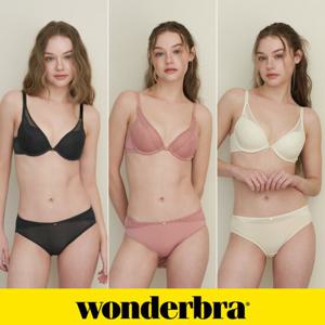 [Wonderbra]에센셜 원더부스트 브라팬티 6종 샌드핑크+블랙+크림