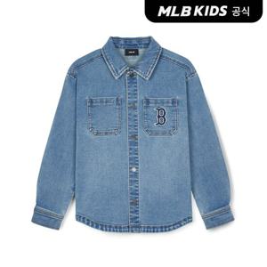 [MLB키즈]24FW 바시티 데님셔츠 BOS (Blue)