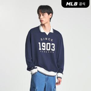 [MLB공식] 스포티브 바시티 오버핏 카라 맨투맨 NY (Navy)