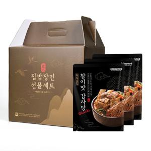 집밥장인 참이맛 뼈따귀 감자탕 블랙 선물세트 1.2kg x 3봉