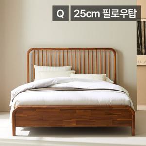 올쏘 진저 원목 퀸 침대+25cm필로우탑Q