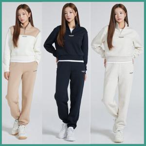 디스커버리 24FW 신상품 여성 기모 반집업 맨투맨 트레이닝 세트 DWTR94046-DWTP94046-DXNW