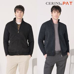 [CERINI by PAT] 남성 무지 풀집업 니트