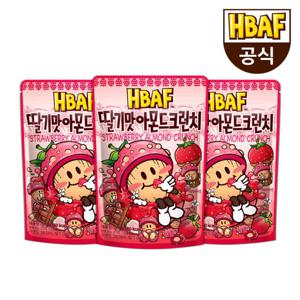 [본사직영] 바프 딸기맛 아몬드 크런치 100g 3봉 세트