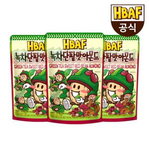 [본사직영] 바프 녹차 단팥맛 아몬드 190g 3봉 세트