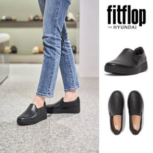 핏플랍 FITFLOP (FFSO4F034) 24FW 랠리 레더 블랙 여성 슬립온 스니커즈