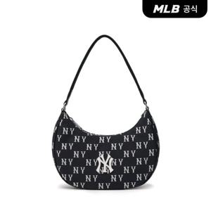 [MLB공식] 클래식 모노그램 자카드 호보백 (Black)