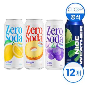 클룹 제로소다 500ml 12입 (포도/파인애플/청사과/레몬)