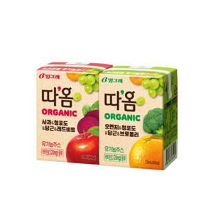 [선물세트] 빙그레 따옴 유기농 주스 120ml 24팩 (옵션 택1)