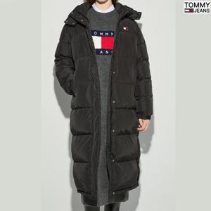 타미진 여성 TOMMY 후드탈착 덕다운 롱패딩 점퍼