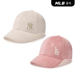 [MLB공식] 다이아 모노그램 벨벳 엠보 스트럭쳐 볼캡 (2 COLOR)