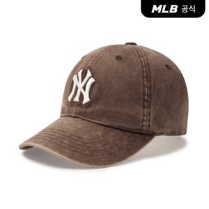 [MLB공식] 헤비 워싱 언스트럭쳐 볼캡 NY (Brown)