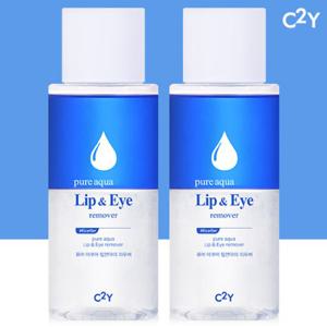 C2Y 퓨어 아쿠아 대용량 립앤아이 리무버 300ml 2개 눈시림 ZERO