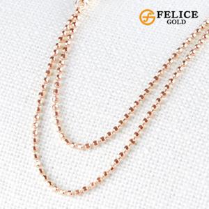 [10월특가] 펠리체골드 14K 팔각컷팅볼 목걸이 10부