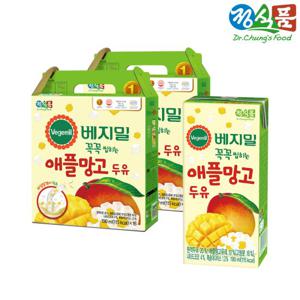 베지밀 과일이 꼭꼭 씹히는 애플망고 두유 190mlx32팩