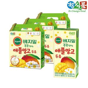 베지밀 과일이 꼭꼭 씹히는 애플망고 두유 190mlx48팩