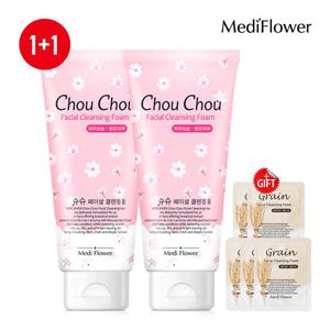 [메디플라워]대용량 슈슈 페이셜 클렌징폼 300mlx2+파우치5매