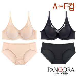 [판도라by비비안]A~F컵 풀컵몰드브라팬티2종(PB7084)75A~85F