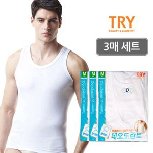 TRY 남성 데오도란트 조끼런닝 3매세트