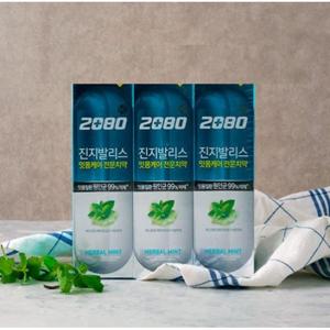 [2080]진지발리스 치약(허벌민트) 120g x 3입