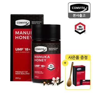 콤비타 UMF 18+ 마누카꿀 250g + 꿀스틱7개 + 나무스푼 + 쇼핑백