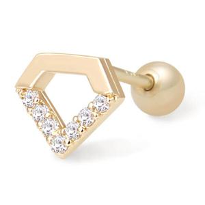 [미니아트] 14K 골드 큐빅 다이아 피어싱 금 귀걸이 TR234