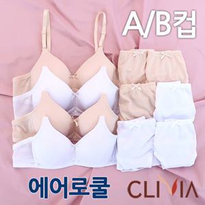 [크리비아]주니어2단계 A/B컵 몰드브라팬티10종(2CMS10C)